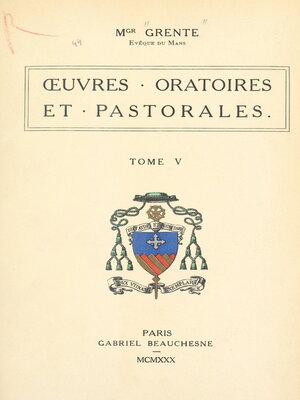 cover image of Œuvres oratoires et pastorales (5)